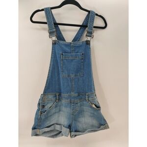 Mossimo Supply Co Denim‎ Shortall Overalls Distressed Blue Size L